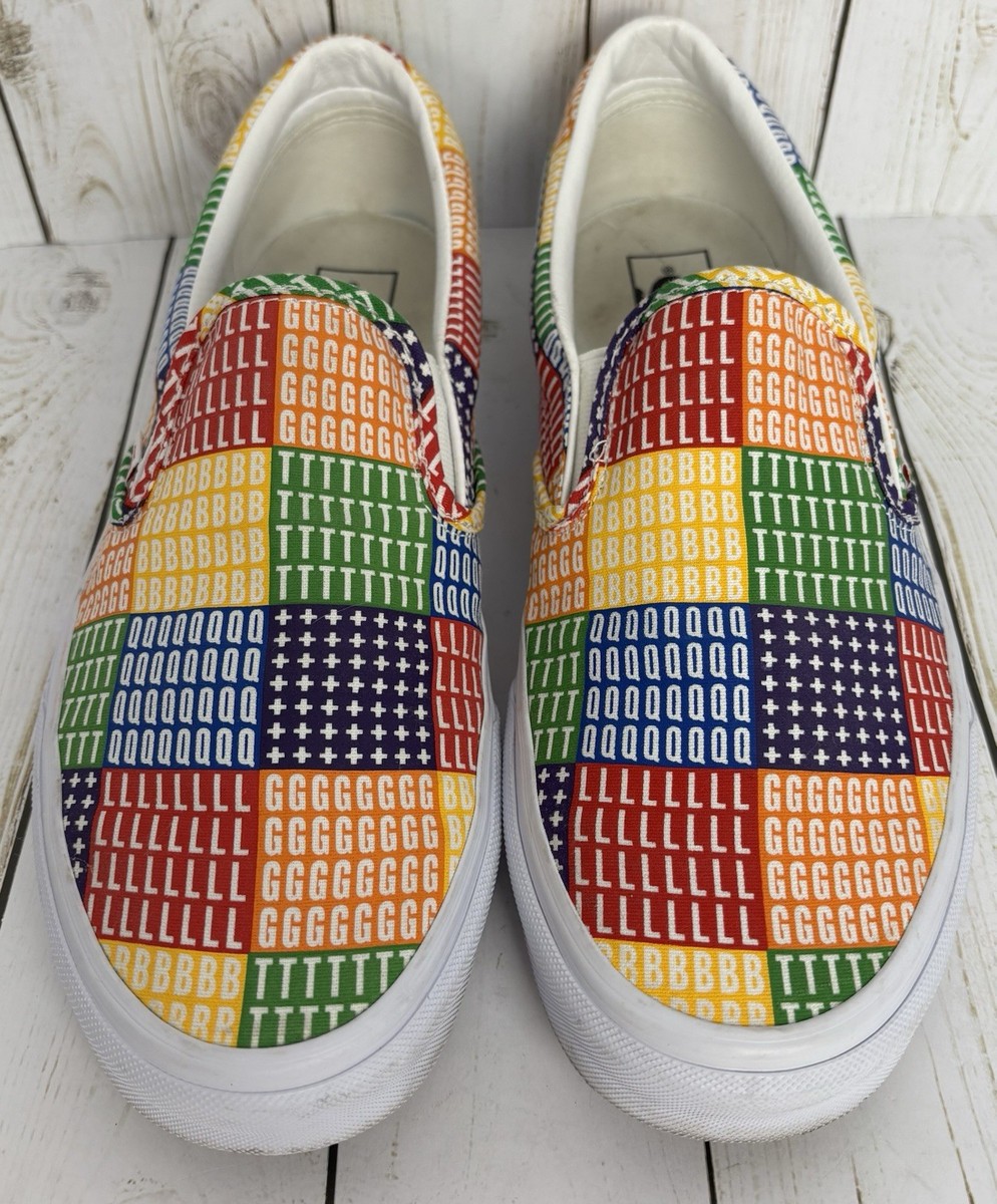 Vans Pride LGBTQ Slip On Checkerboard Rainbow Pride Shoes  display picture 1