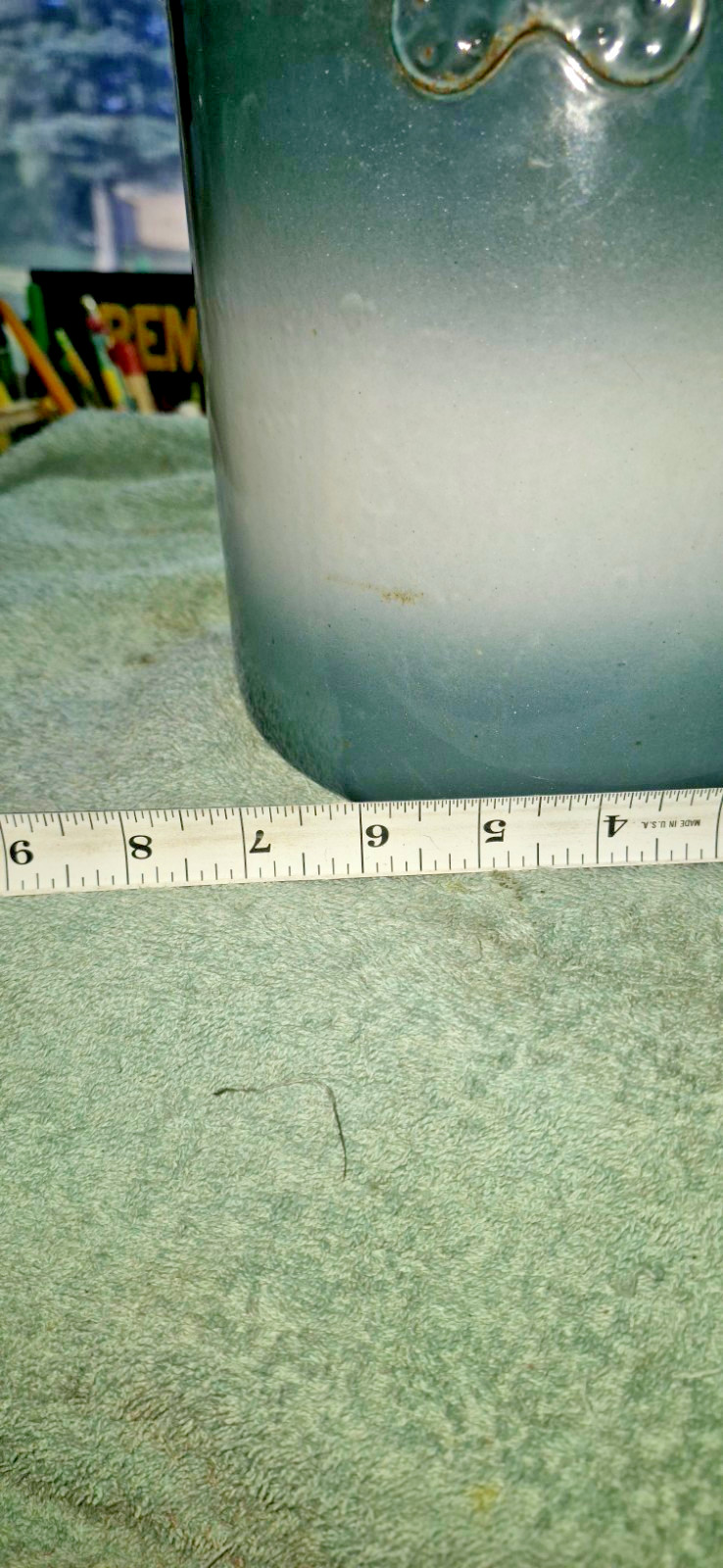 Blue Bell Graniteware Berry Pail with Lid