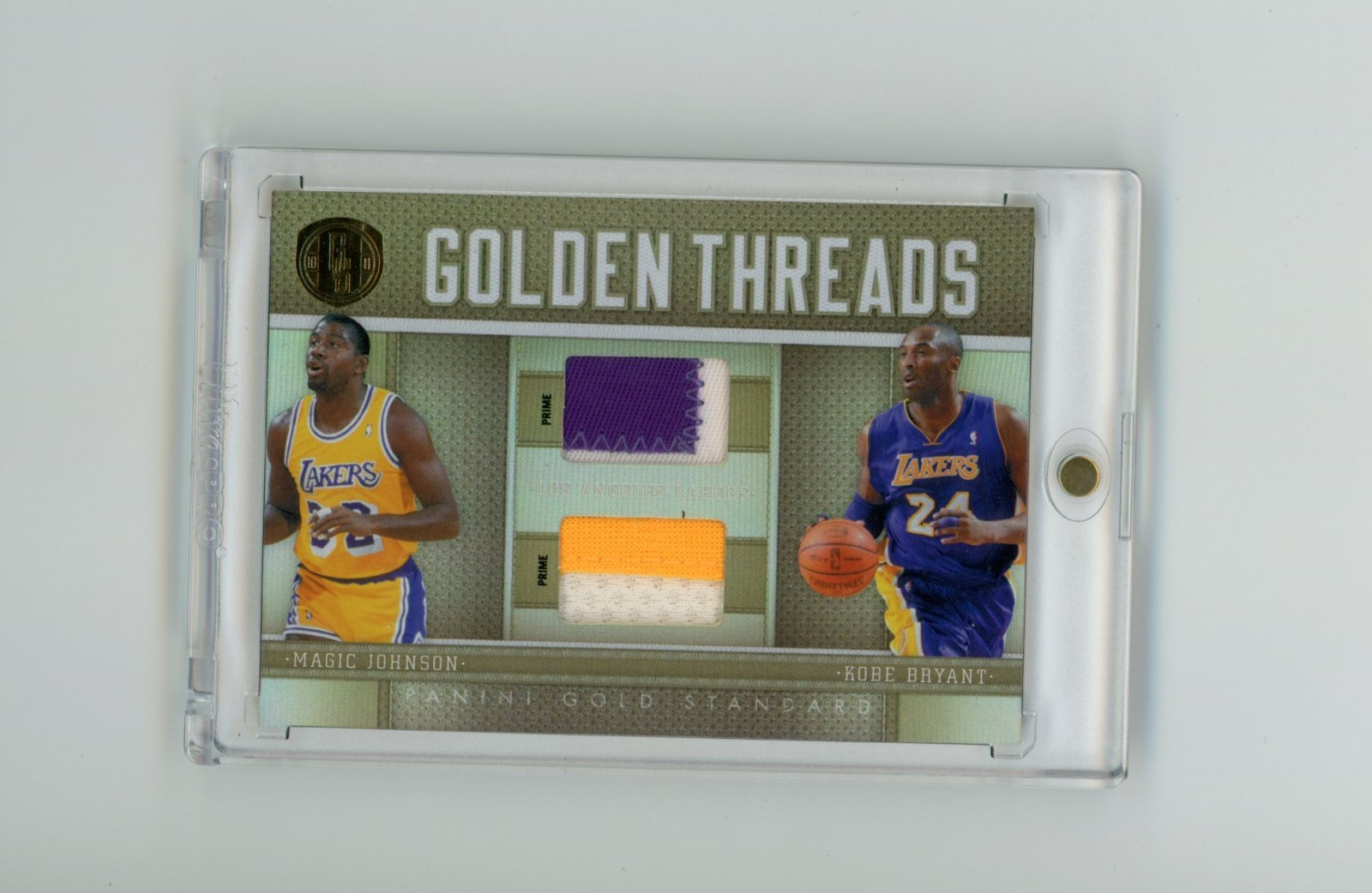 2010-11 Panini Gold Standard Kobe Bryant, Magic Johnson Golden Threads /25