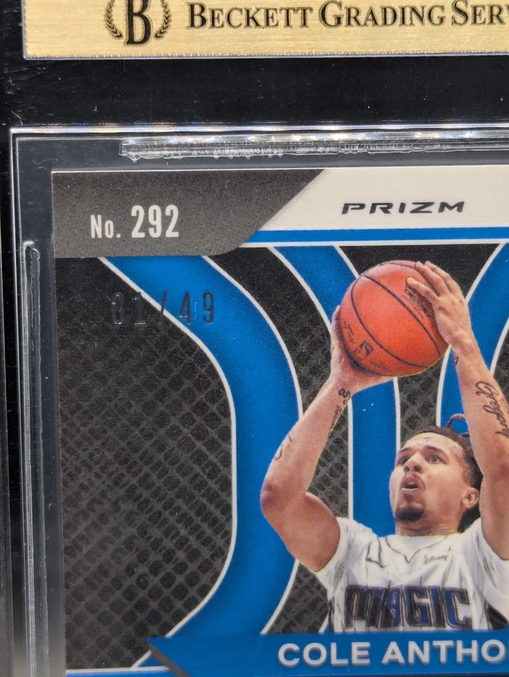 2020-21 Panini Prizm Cole Anthony Rookie Blue Choice Prizm /49 BGS 9.5 GEM MINT - Image 3 of 3