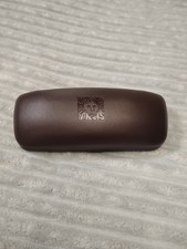 Anne Klein Designer Brown Eyeglasses Lion Lined Designer Hard Clam Shell Case