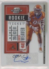 2020 Panini Contenders Optic Rookie Ticket Silver Prizm Curtis Weaver Auto 7bt
