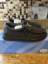 Hey Dudes Size 3 Youth Black Wally Classic