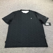 Spyder Rash Guard Shirt Mens Large Black Geometric UPF 30 Swim Quick Dry S627A30