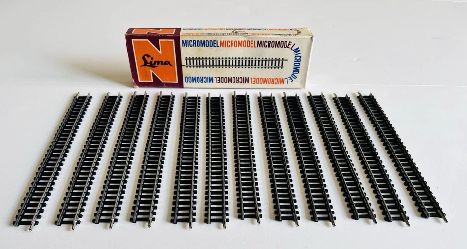 Lima Straight Track Section Length 145mm File Micromodel 501 Scale N 12 Pieces - Image 4 of 4