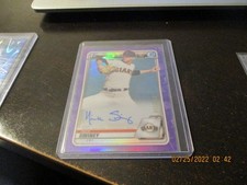 nick swiney rookie auto 2020 bowman chrome numbered/250 purple refractor