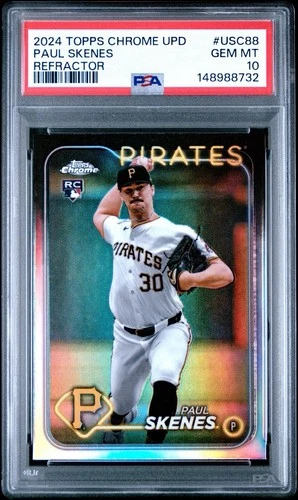 2024 Topps Chrome Paul Skenes Refractor USC88 Rookie PSA 10