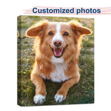 Custom Pet Portrait Personalized Dog Photo Canvas Pet Wall Art Memorial Gift