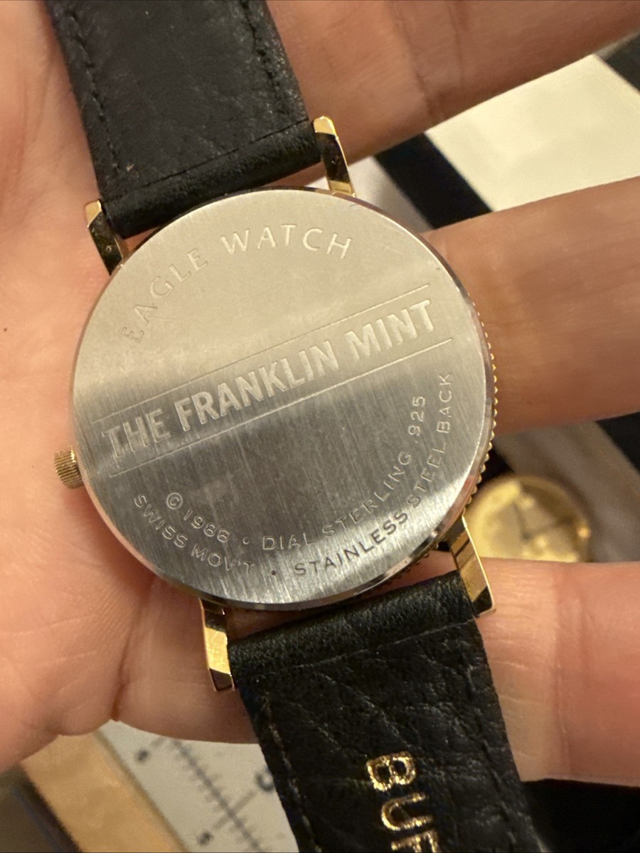 2 The Franklin Mint 1 1988 Sterling Silver Dial 1986 Eagle Watches