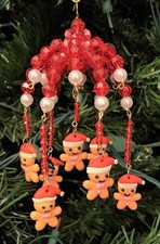 Gingerbread Babies Carousel Christmas Ornament Bead Kit 5 1/4" high NEW