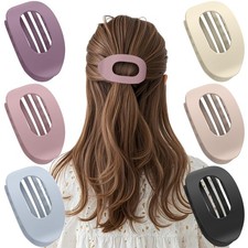 6 Pack Stylish Non-Slip Hair Claw Clips for Thick  Thin Hair - Durable  Lightw
