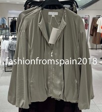 ZARA NEW WOMAN FLUID BALLOON BOMBER JACKET LIGHT KHAKI XS-XL 8372/102/506