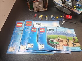 Preowned LEGO City 60046 Helicopter Surveillance Instr/Minis NO BOX 95% Complete