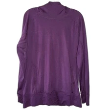 IBEX Women's XL Hoodie Tunic Top 100% Merino Wool Pocket Stretch Knit