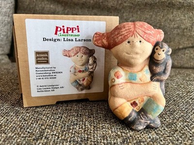 Lisa Larson Pippi Longstocking Ceramic Figurine Small H9.4cm W5cm New