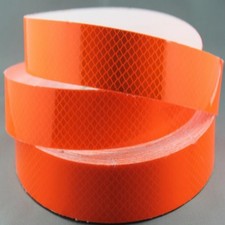 Ruban adhésif réfléchissant orange fluorescent à haute visibilité