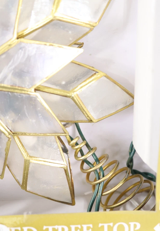 Copa de árbol Kurt Adler 10" Light Capiz Clear Star Foto 2 de 4