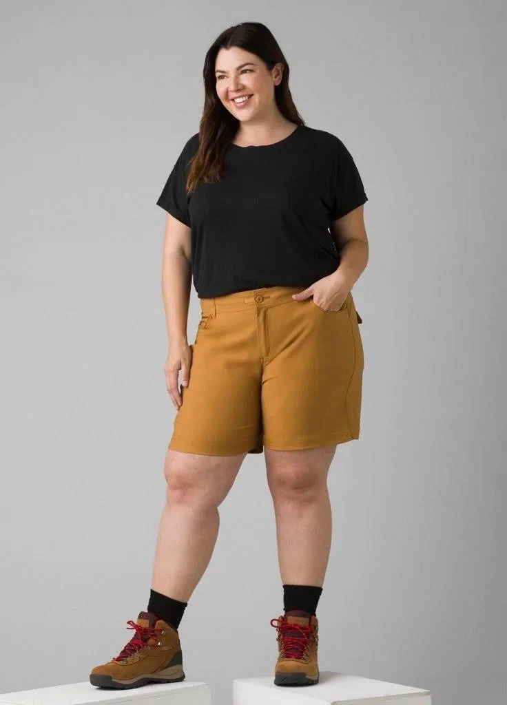 Prana Halle Short Plus II Earthbound Womens 22W 7” Inseam ReZion Stretch Hiking