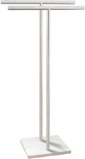 40.3 Inch Standing Towel Rack Bath Sheet Holder with Marble Design Brushed