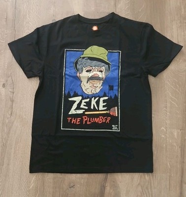The Nick Box Zeke the Plumber Men's Graphic T-Shirt Black S Cotton Blend 