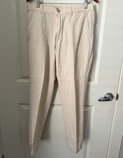 Uniqlo Men s Beige Linen Blend Chino Pants M 30-33W 29" Inseam Relaxed
