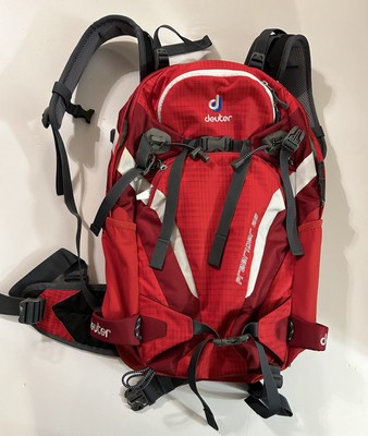 Deuter Backpack free rider 26 Alpine Back System Red Nylon Great Condition