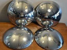 Vintage 10.5 Chrome Baby Moons Center Hubcaps Wheel Cover Hot Rod Lot Of 4 Vintage 10.5 Chrome Baby Moons Center Hubcaps Wheel Cover Hot Rod Lot Of 4
