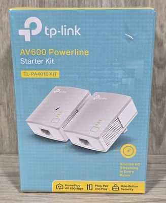 TP-Link AV600 Powerline Starter Kit TL-PA4010 KIT Ethernet Adapter - NEW/SEALED 