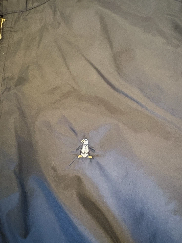 Penguin Munsingwear Men's Reversible Black Plaid Zip Up Jacket Large Stains Flaw - Image 2 of 4