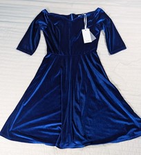 Grace Karin NEW Women's Small Charisma Charm Royal Blue Velvet Backless Dress