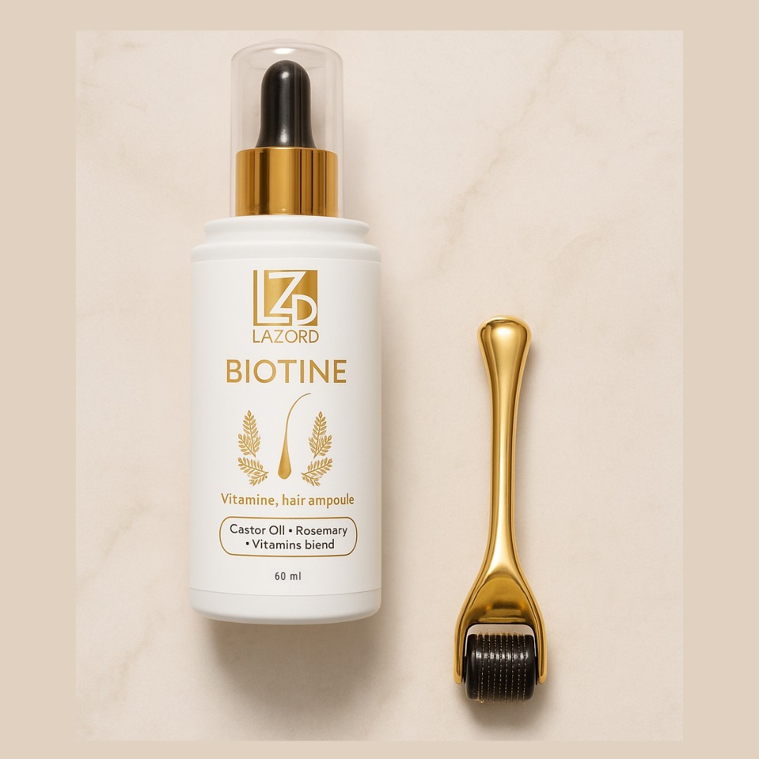 Lazord biotine ampoule vitamines routine soin cheveux stressés après douche