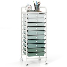 Drawer Rolling Cart, Storage Cart w/ Removable Drawers, Multipurpose Organizer