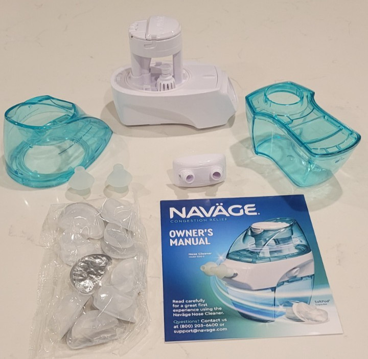 Navage Nasal Care Saline Quick Irrigation For Congestion Sinus Cold With 10 Pods