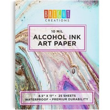 Bright Creations Alcohol Ink Paper Pad - 8.5 x 11 in, 25 Sheets - Multicolor
