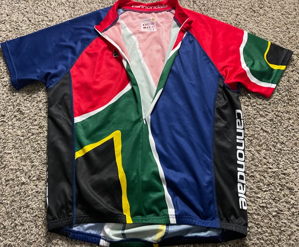 Camiseta masculina de ciclismo Cannondale África do Sul 2X 3/4 com zíper manga curta - Imagem 3 de 4