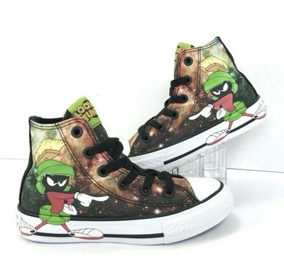 Converse Chuck Taylor Looney Tunes Marvin Martian Hi Top Kids Galaxy NWOB
