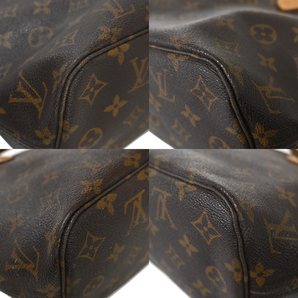 LOUIS VUITTON Neverfull PM Shoulder Bag Monogram Leather Brown 