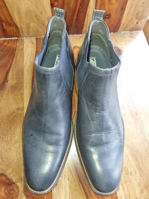 Herren Leder Stiefeletten Schwarz Carrera Panamericana Neuw. Hand Arbeit Gr:44