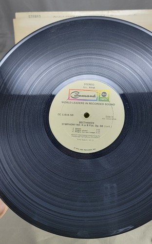 Beethoven No 4 B Flat Op 60 Lenore Overture No 3 72A Command 1961 LP NM - Picture 4 of 4