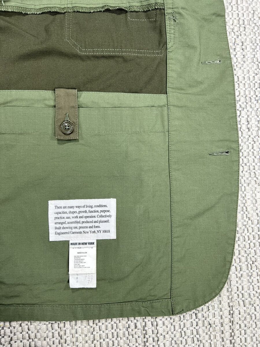 ENGINEERED GARMENTS, LOGGER JACKET, MEN'S LARGE, PATCHWORK ENGINEERED GARMENTS, LOGGER JACKET, MEN'S LARGE, PATCHWORK