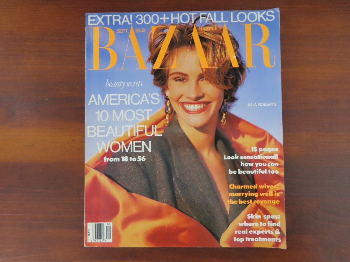 Harper's Bazaar September 1990 Julia Roberts, Janet Jackson, Meg