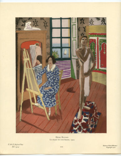 Pochoir Henri Matisse "La seance de trois heures" - Photo 2 sur 2