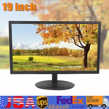LED Monitor 19" inch Desktop Computer PC Monitor 16:10 HDMI VGA With Cables