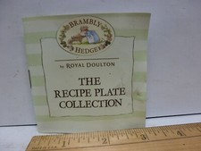  Water Damaged Royal Doulton Brambly Hedge The Recipe Plate Collection Booklet