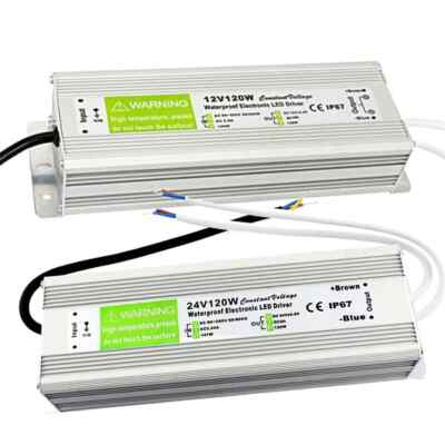 Wasserdicht DC 12V/24V LED Treiber Netzteil Trafo IP67 240V für LED Streifen