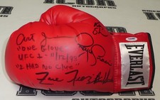 Royce Gracie Art Jimmerson Ken Shamrock +2 Signed UFC 1 Boxing Glove PSA/DNA COA