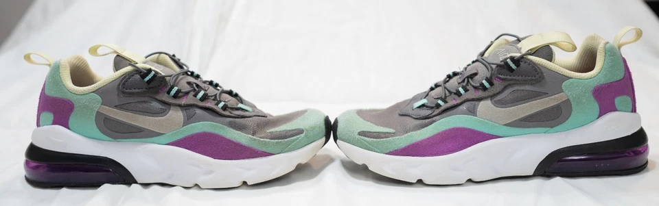 Niños Talla 3Y - Nike Air Max 270 React GS 'Gunsmoke Aurora Violet' Foto 2 de 4