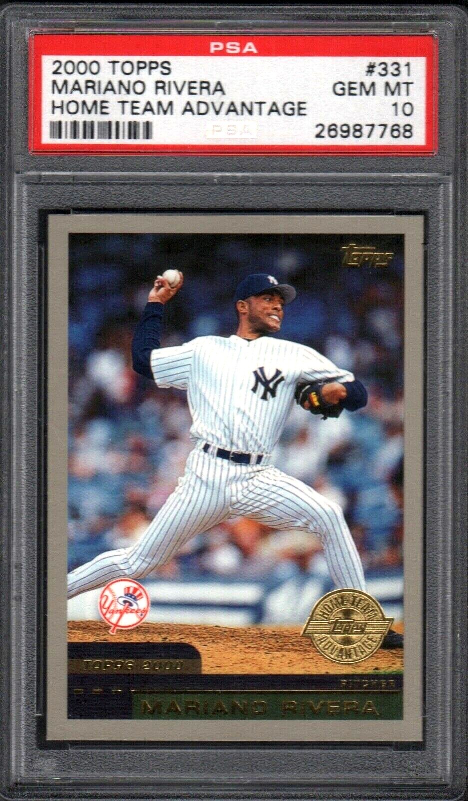 2000 Topps #331 MARIANO RIVERA HOF Home Team Advantage POP 28 PSA 10 GEM MINT