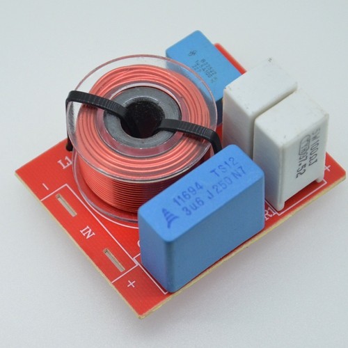 2pcs 2-Way Audio Crossover Filters HiFi Speaker Frequency Divider 4~8Ω 80W - Afbeelding 3 van 6