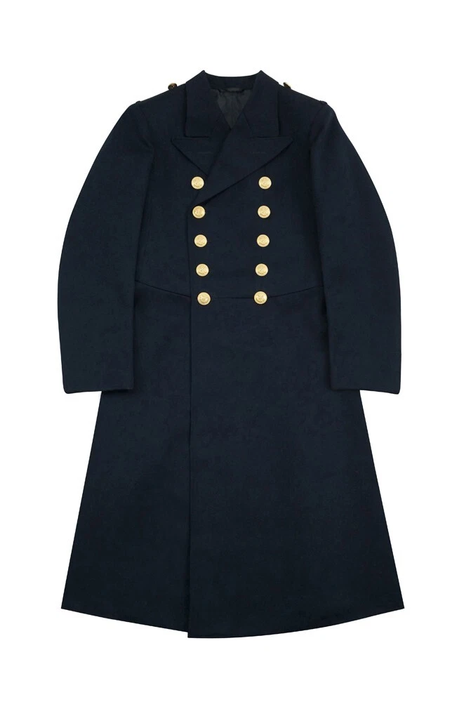 Navy blue shop frock coat